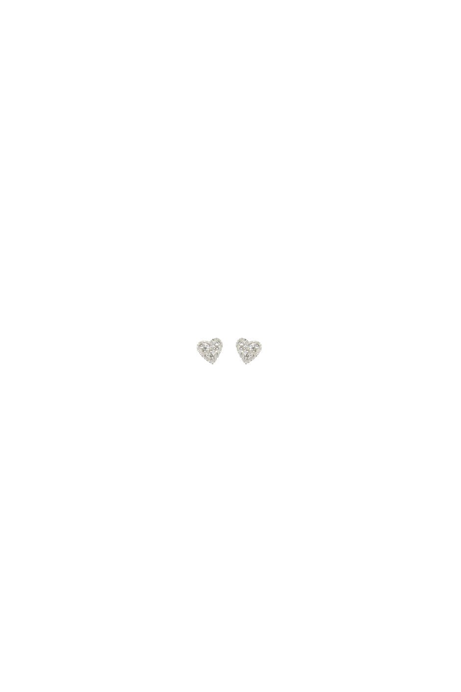 [TEST] Stone Set Heart Stud Earrings