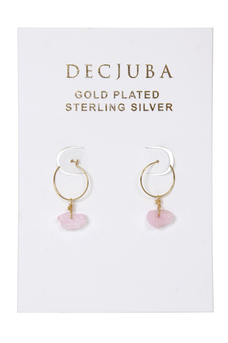 [TEST] Rose Quartz Hoop Earrings