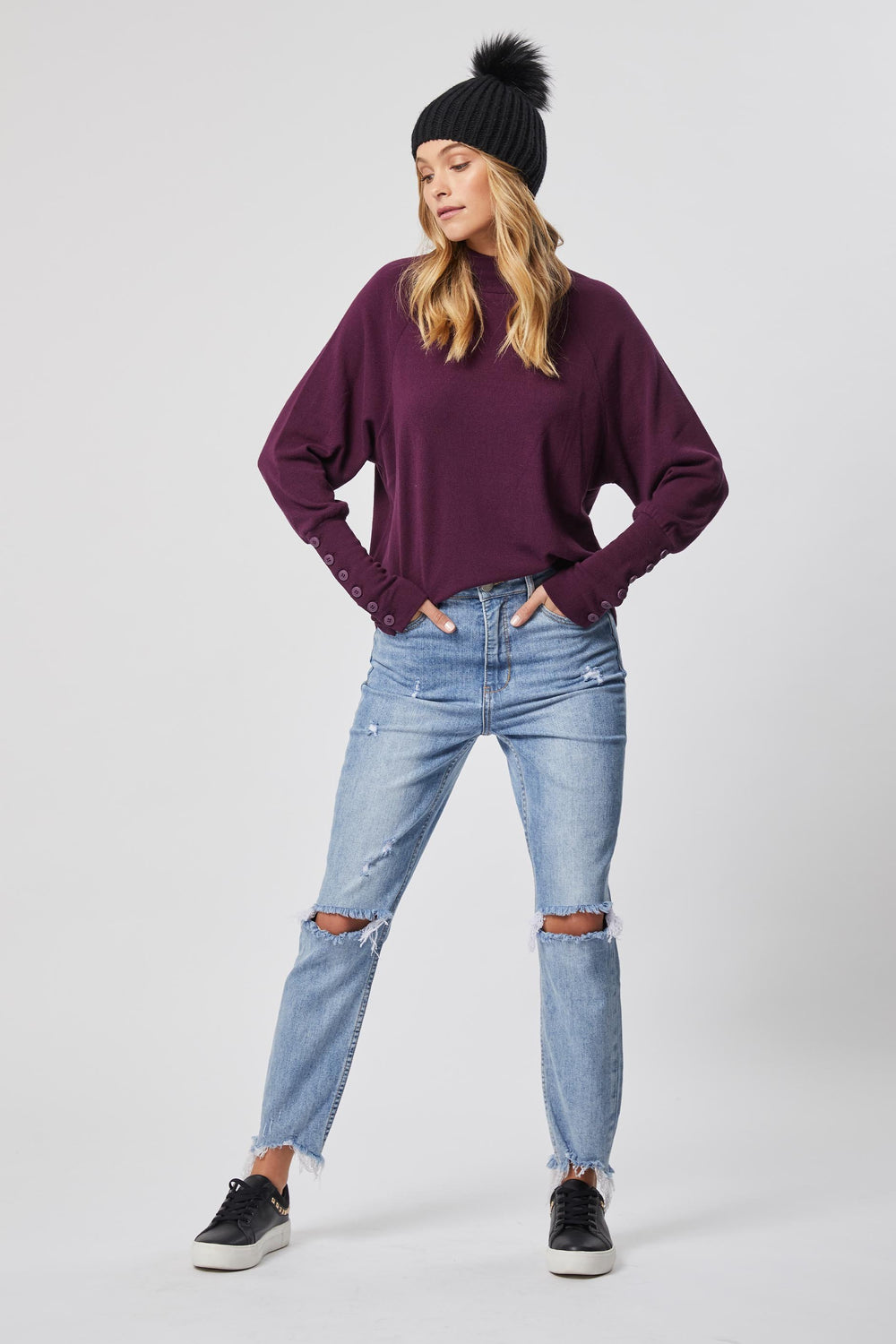 [TEST] Jane Button Detail Top