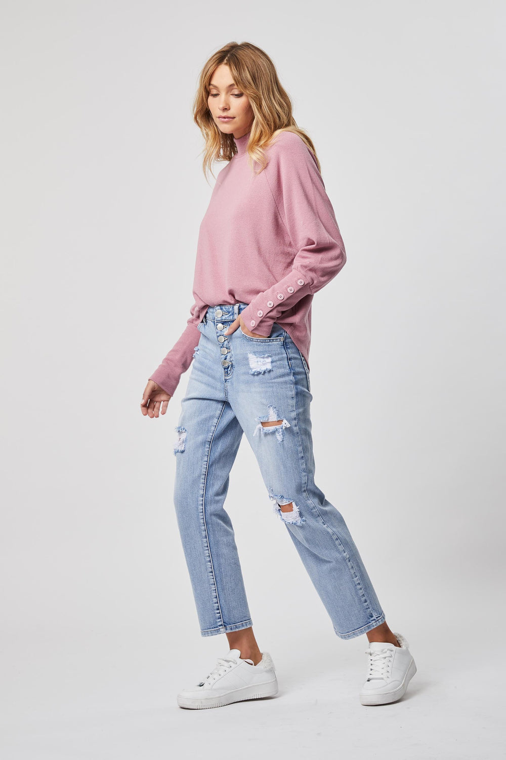 [TEST] Jane Button Detail Top