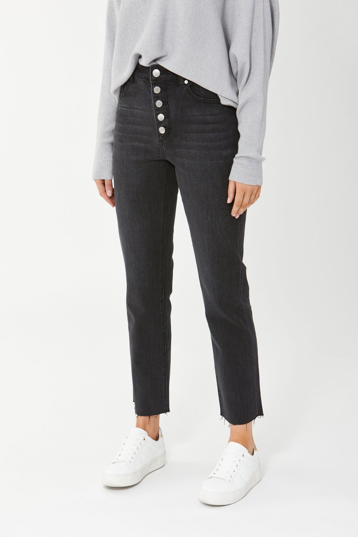 [TEST] Becky Button Fly Straight Jean