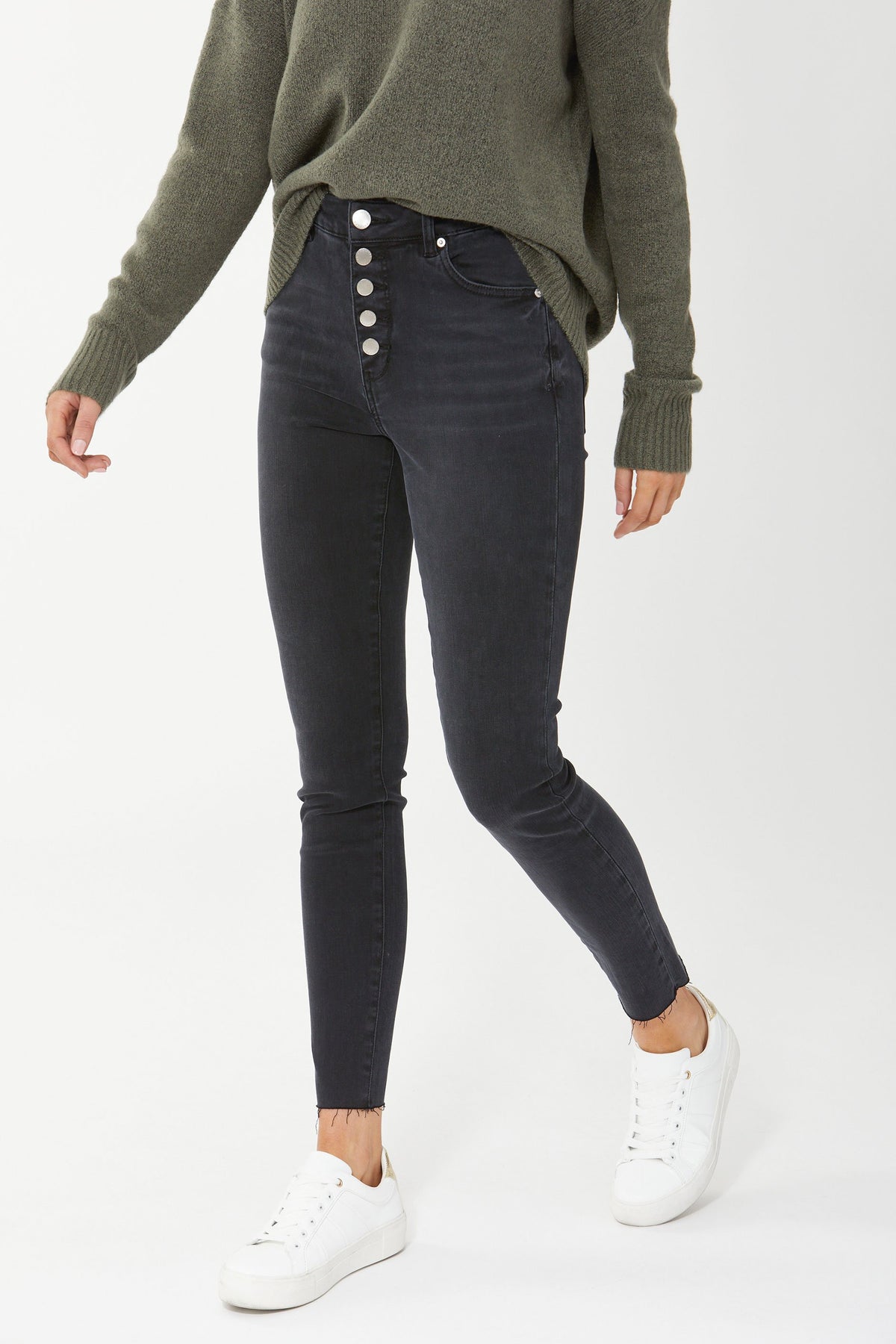 [TEST] Evie Button High Rise Skinny