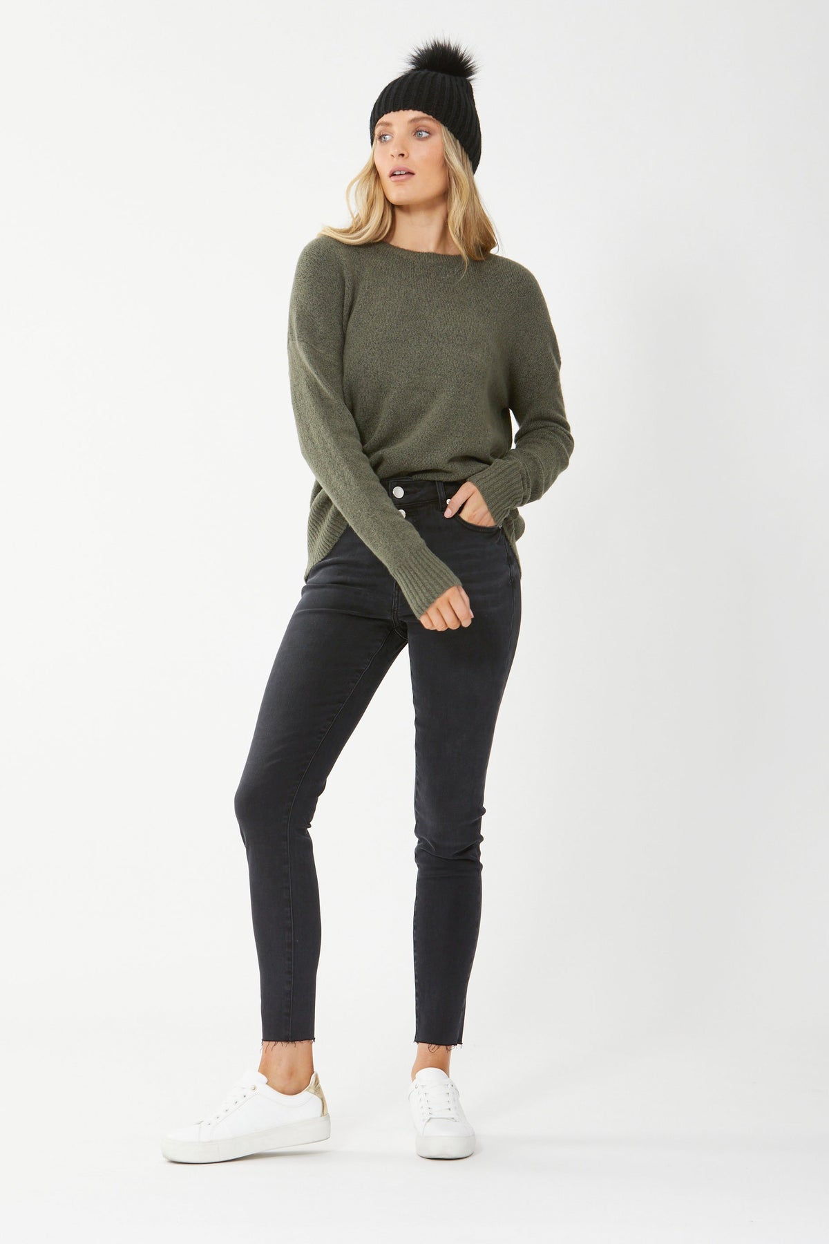 [TEST] Evie Button High Rise Skinny