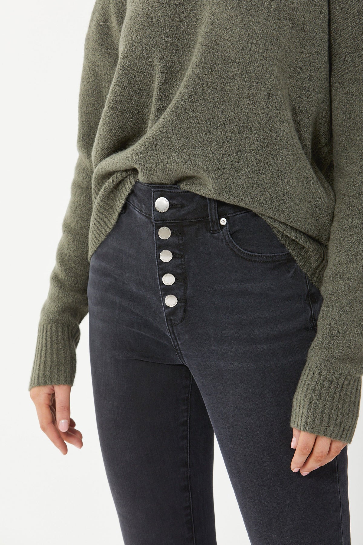 [TEST] Evie Button High Rise Skinny