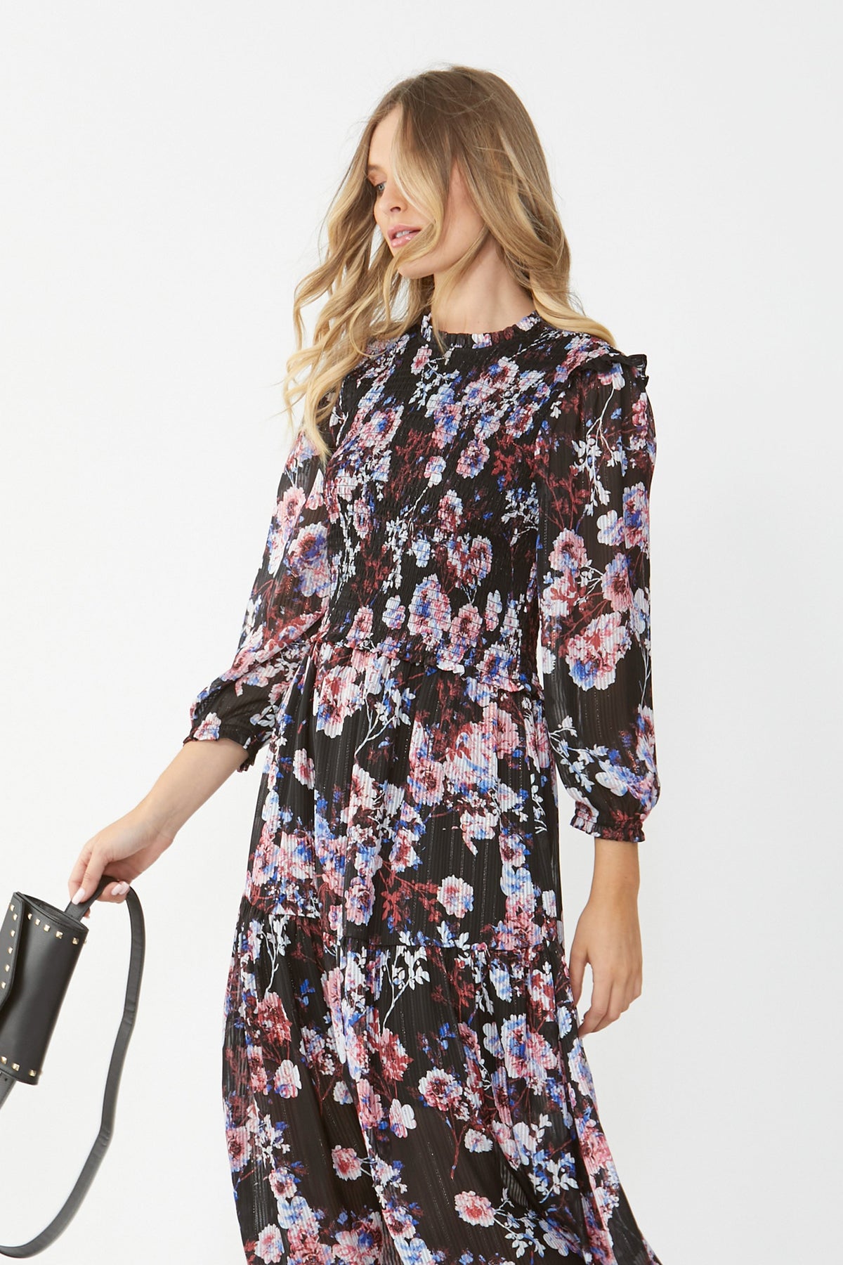 [TEST] Bonnie Shirred Midi Dress