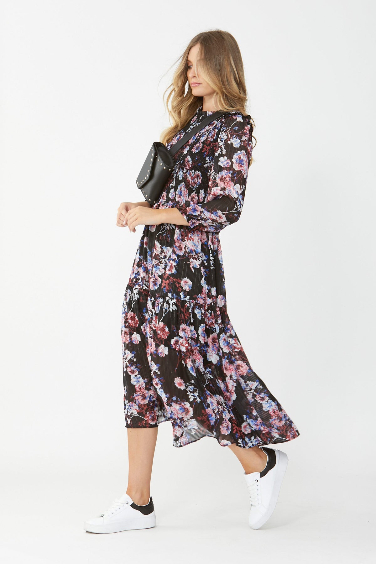 [TEST] Bonnie Shirred Midi Dress