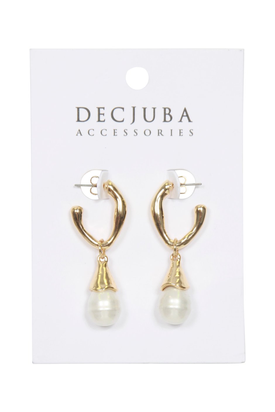[TEST] Pearl Drop Hoop Earrings