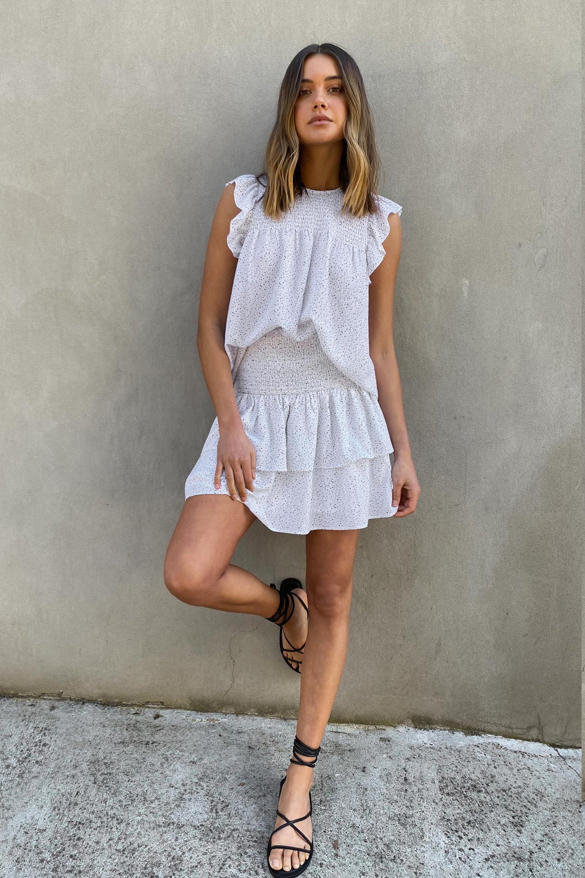 [TEST] Poppy Shirred Mini Skirt