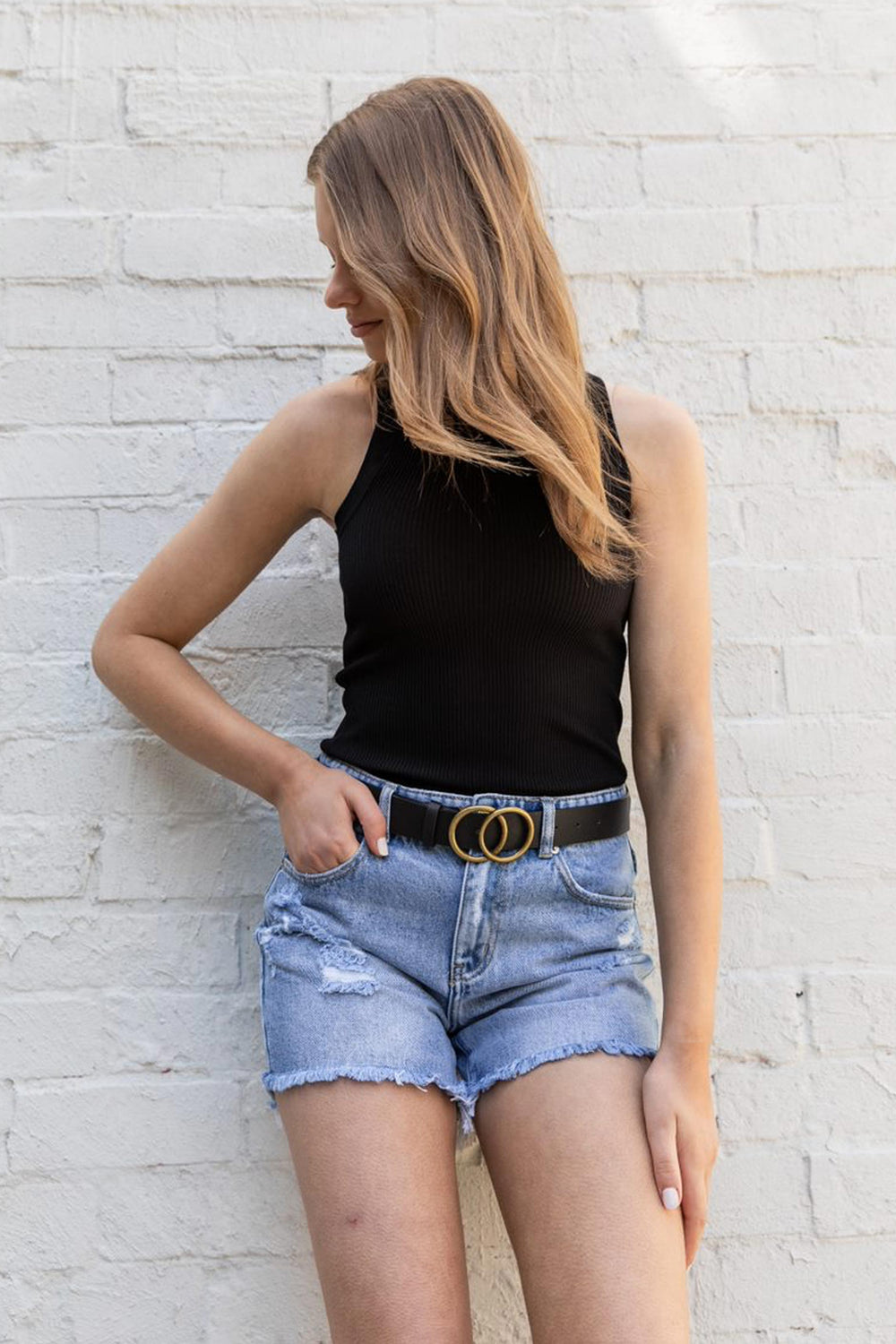 [TEST] Charlie Distressed Denim Short