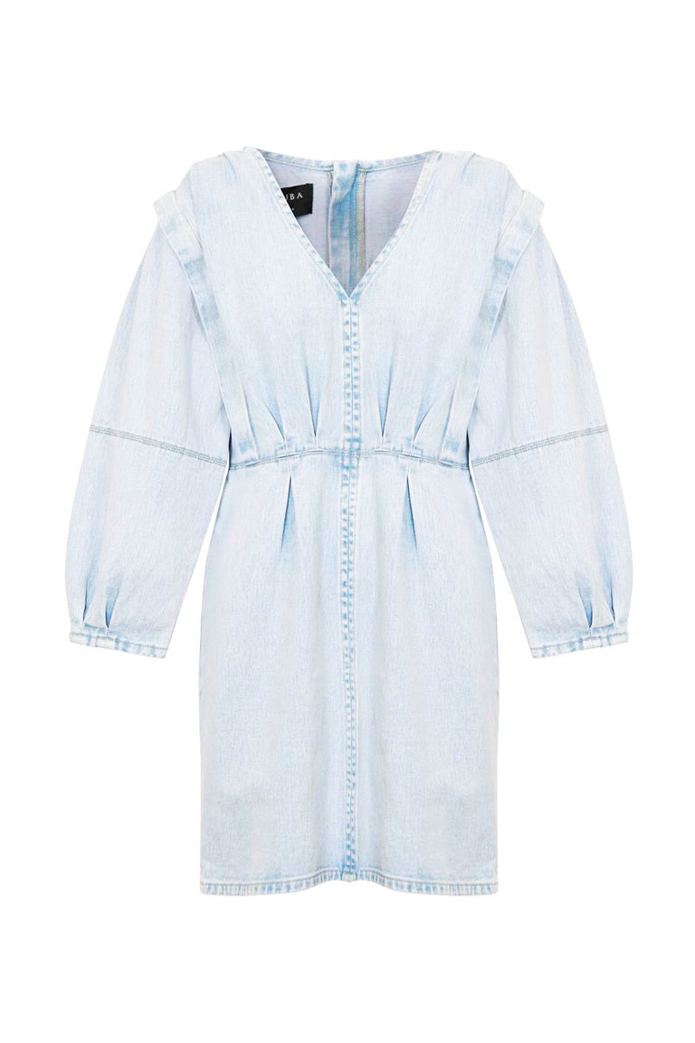 [TEST] Romie Puff Sleeve Denim Dress