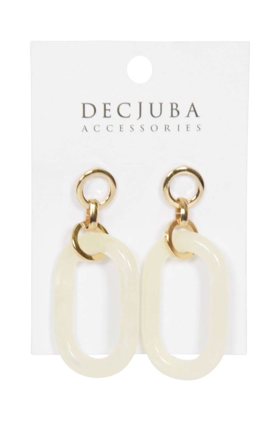 [TEST] Oval Resin Drop Earrings