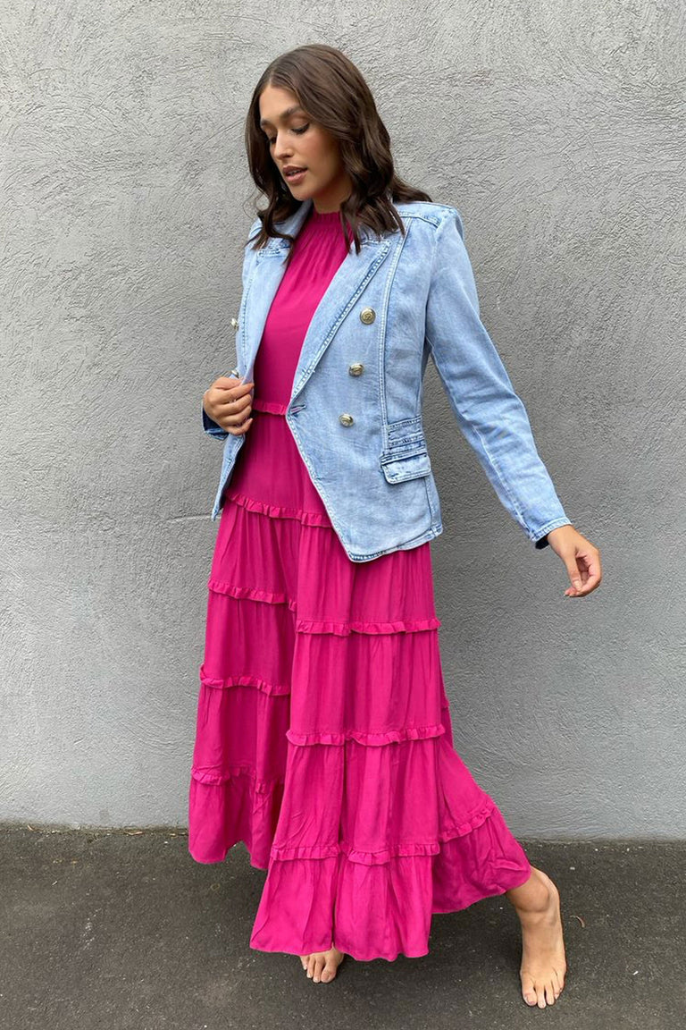 [TEST] Willa Ruffle Trim Maxi Dress