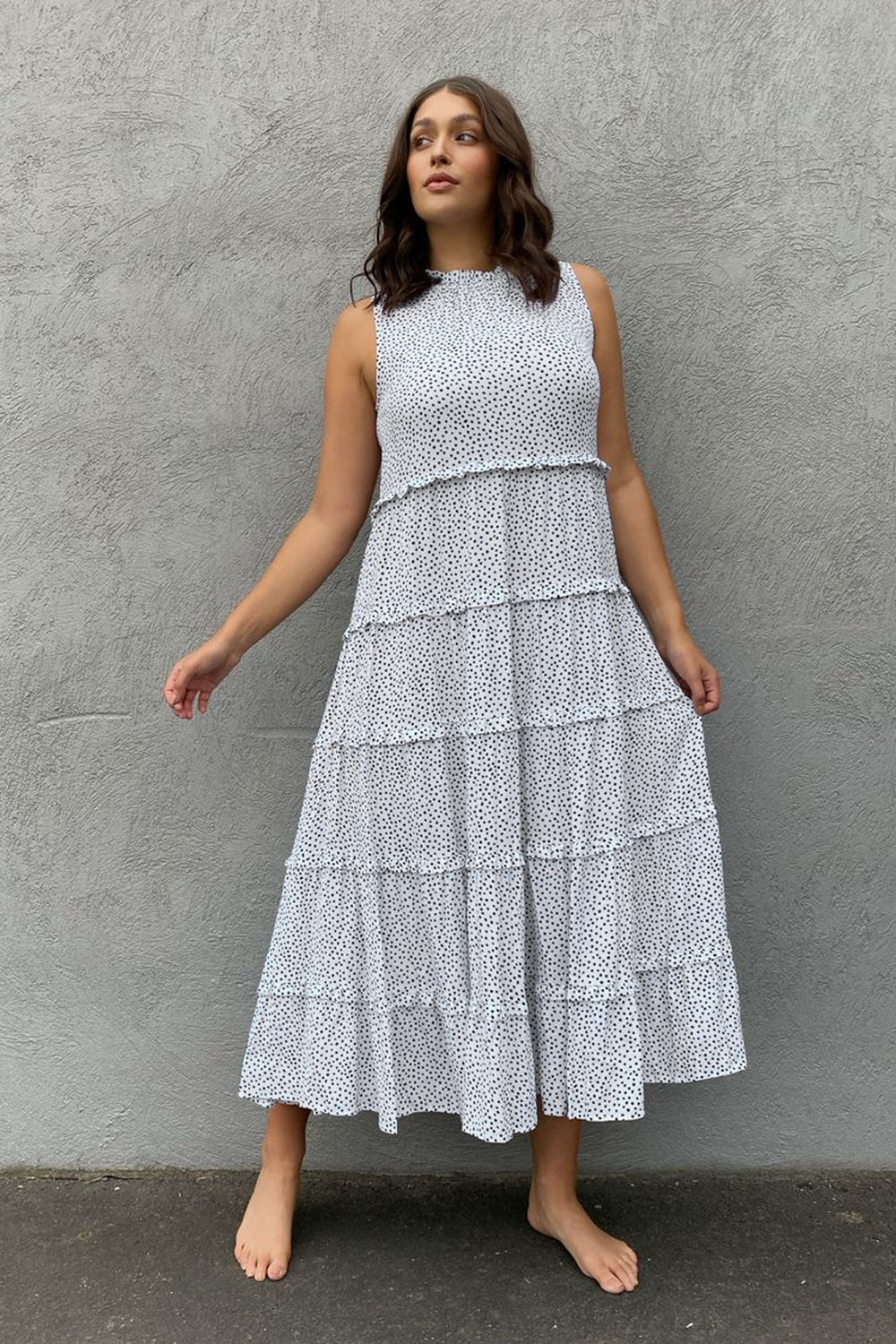 [TEST] Willa Ruffle Trim Maxi Dress