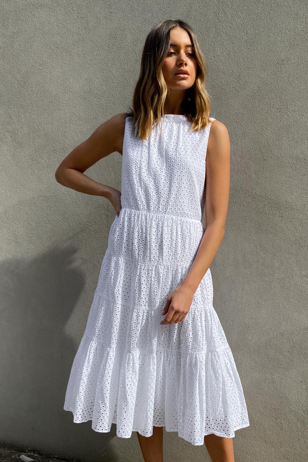[TEST] Georgina Broderie Midi Dress