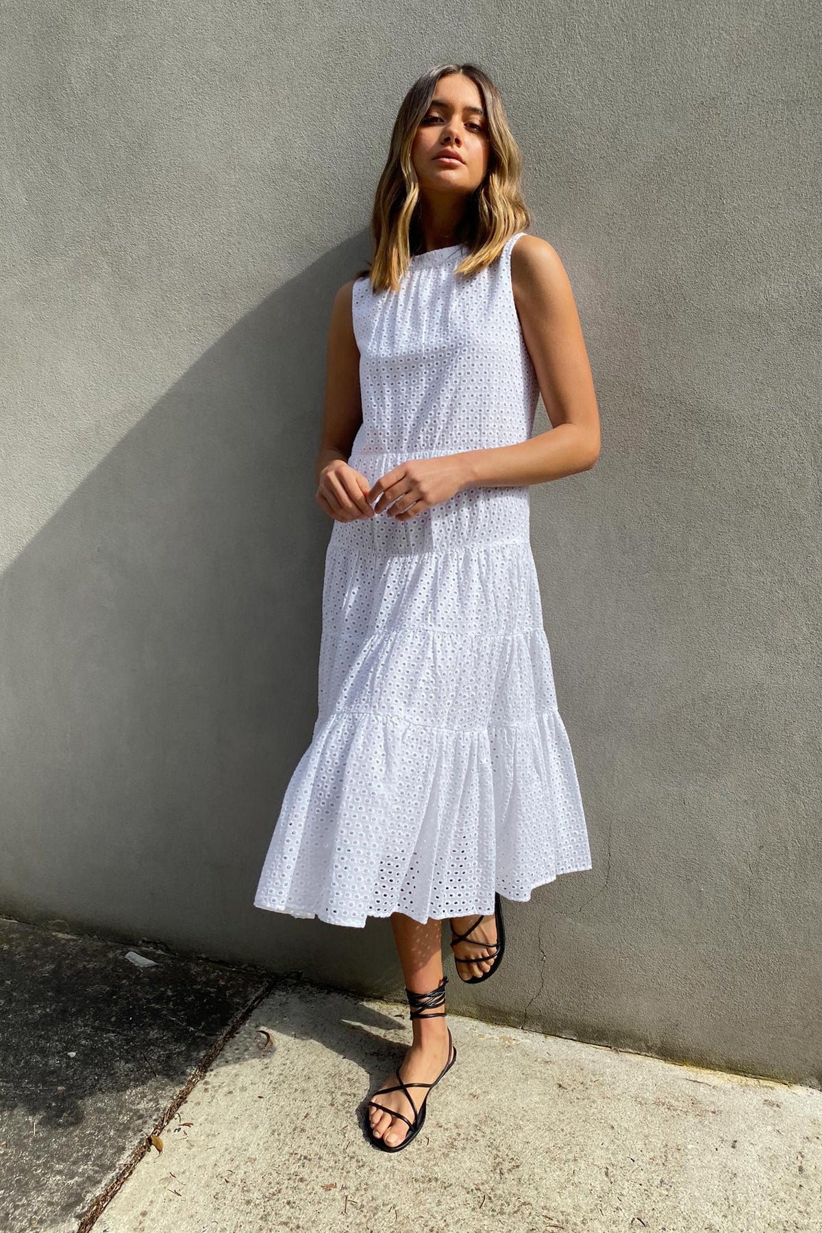 [TEST] Georgina Broderie Midi Dress