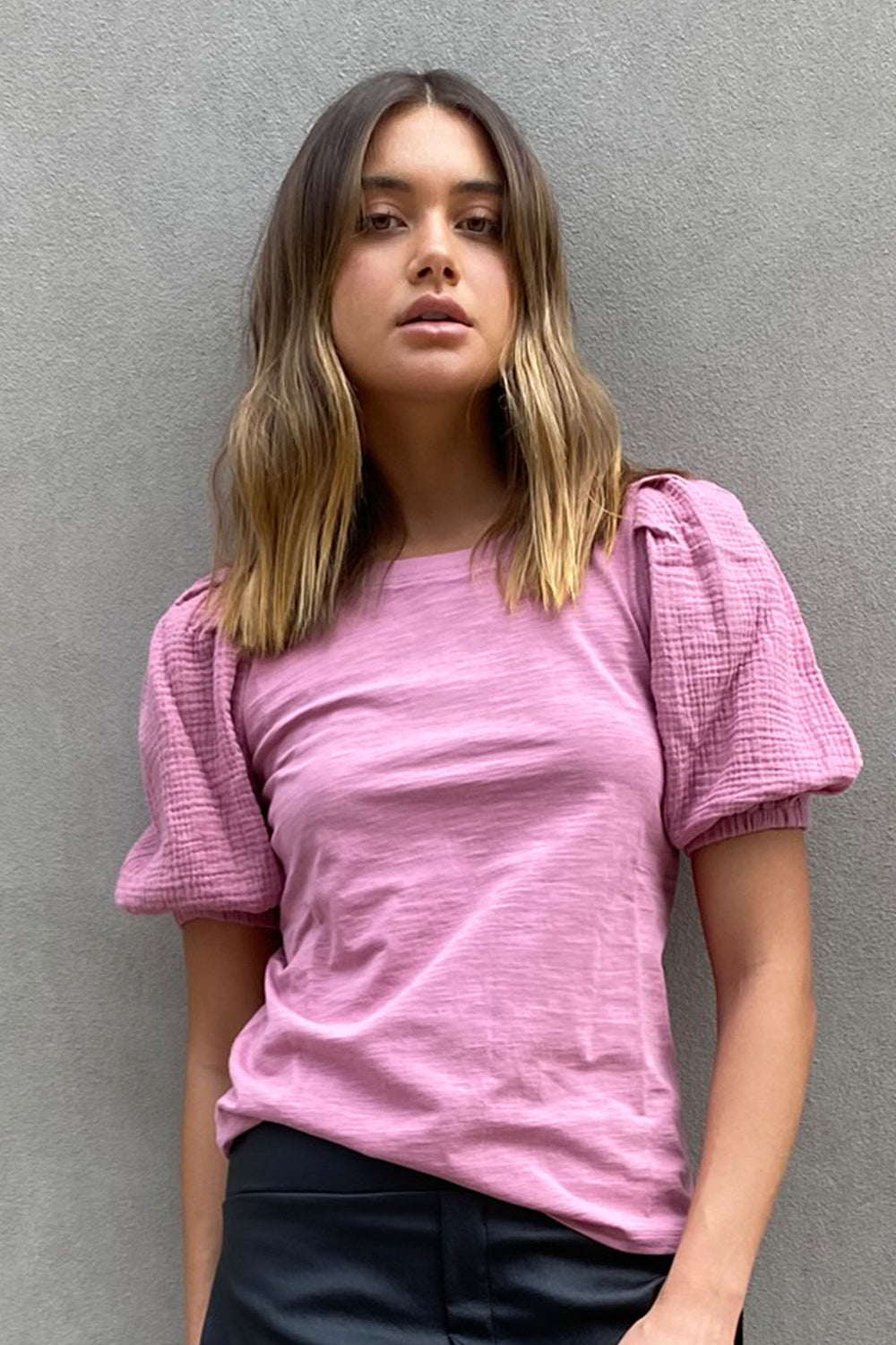 [TEST] Moira Woven Sleeve Tee