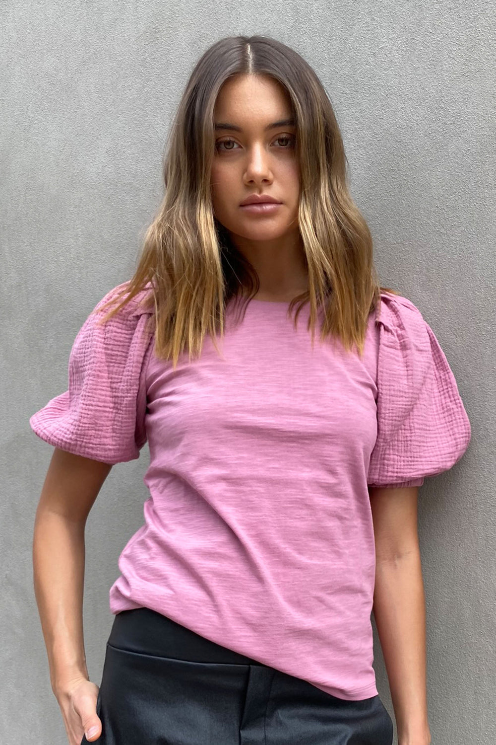 [TEST] Moira Woven Sleeve Tee