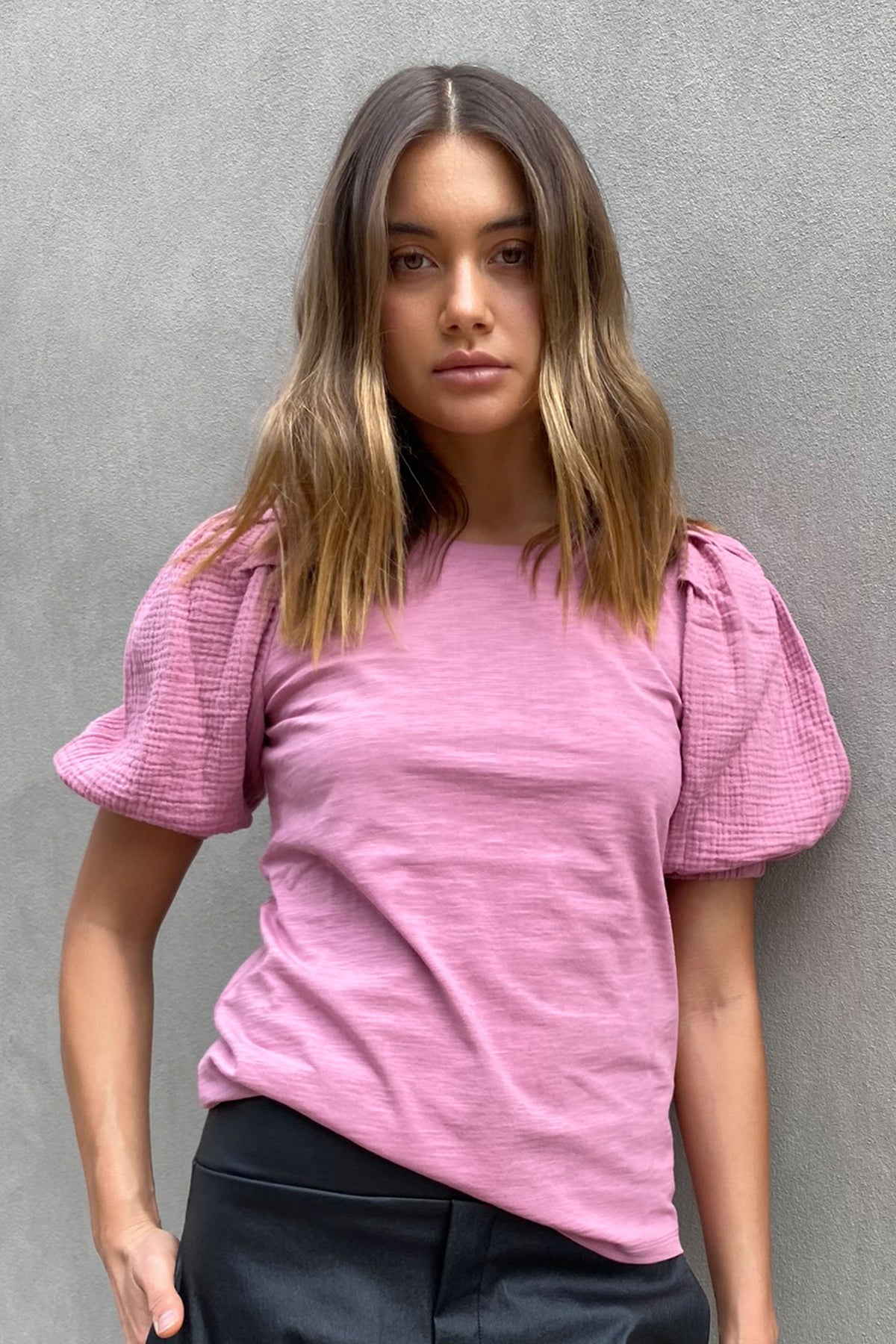 [TEST] Moira Woven Sleeve Tee