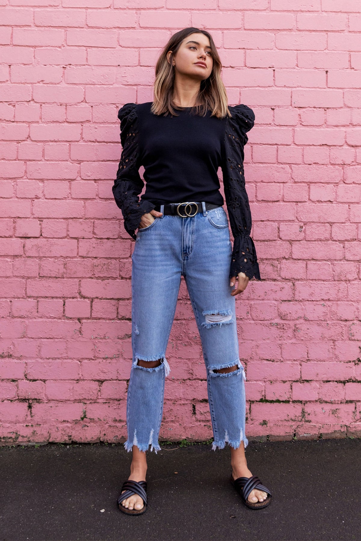 [TEST] Brie Broderie Sleeve Knit