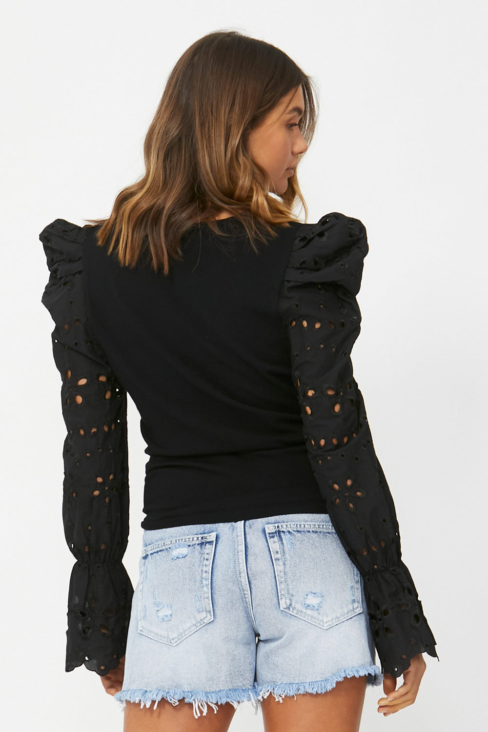 [TEST] Brie Broderie Sleeve Knit