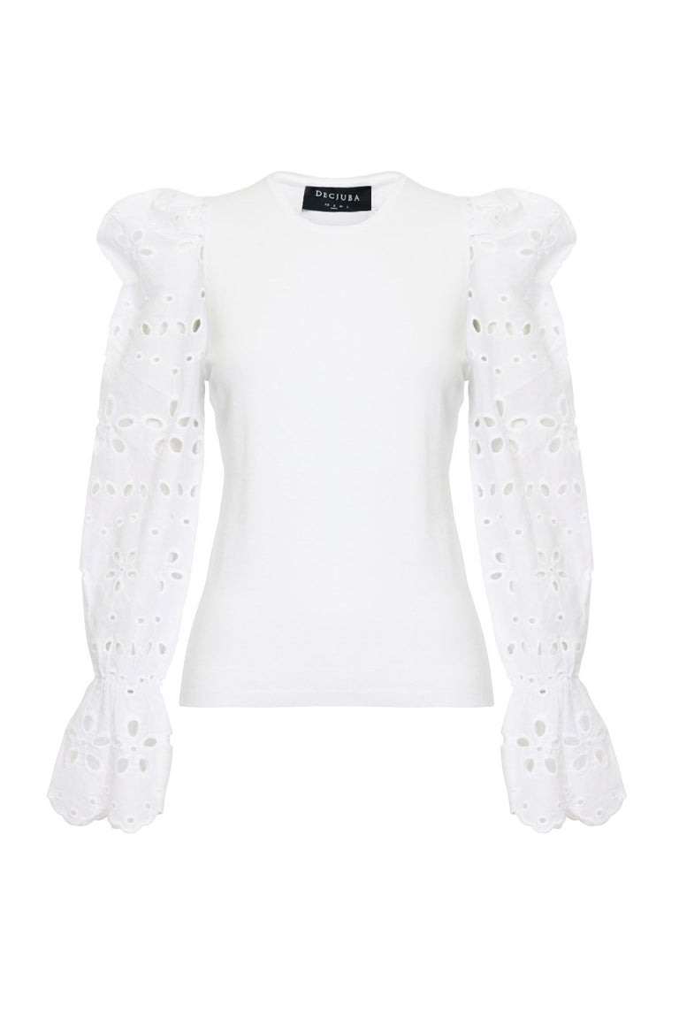 [TEST] Brie Broderie Sleeve Knit