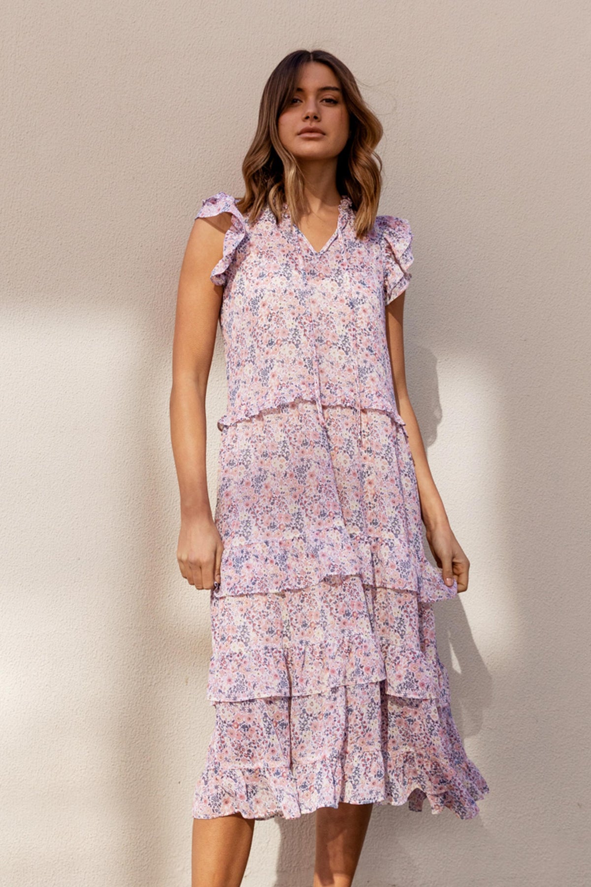 [TEST] Sophie Ruffle Midi Dress