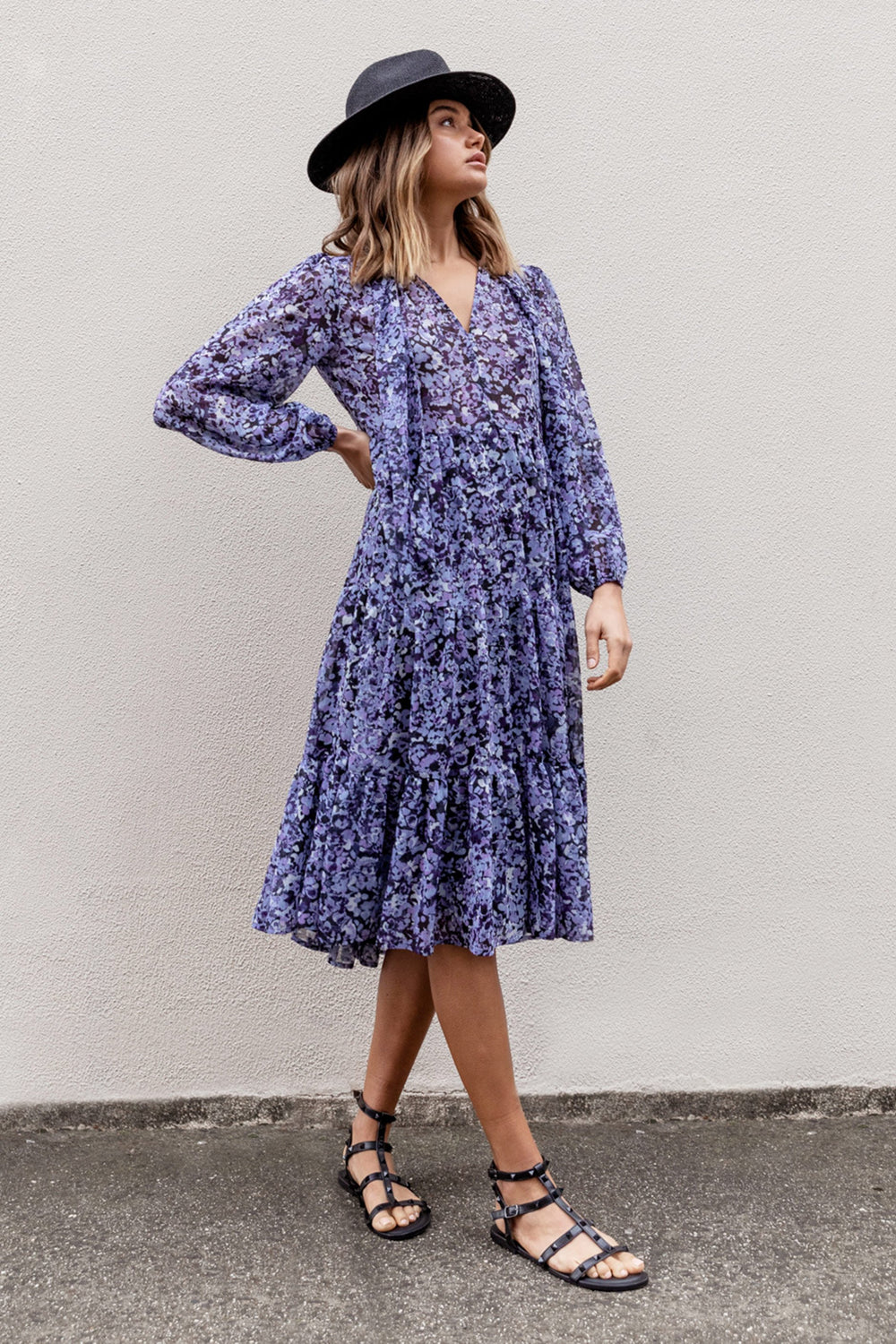 [TEST] Liv Tie Neck Midi Dress