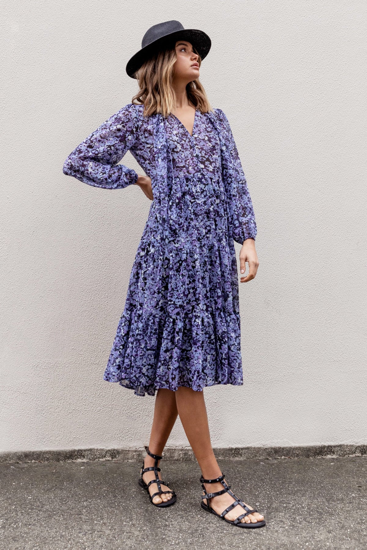 [TEST] Liv Tie Neck Midi Dress