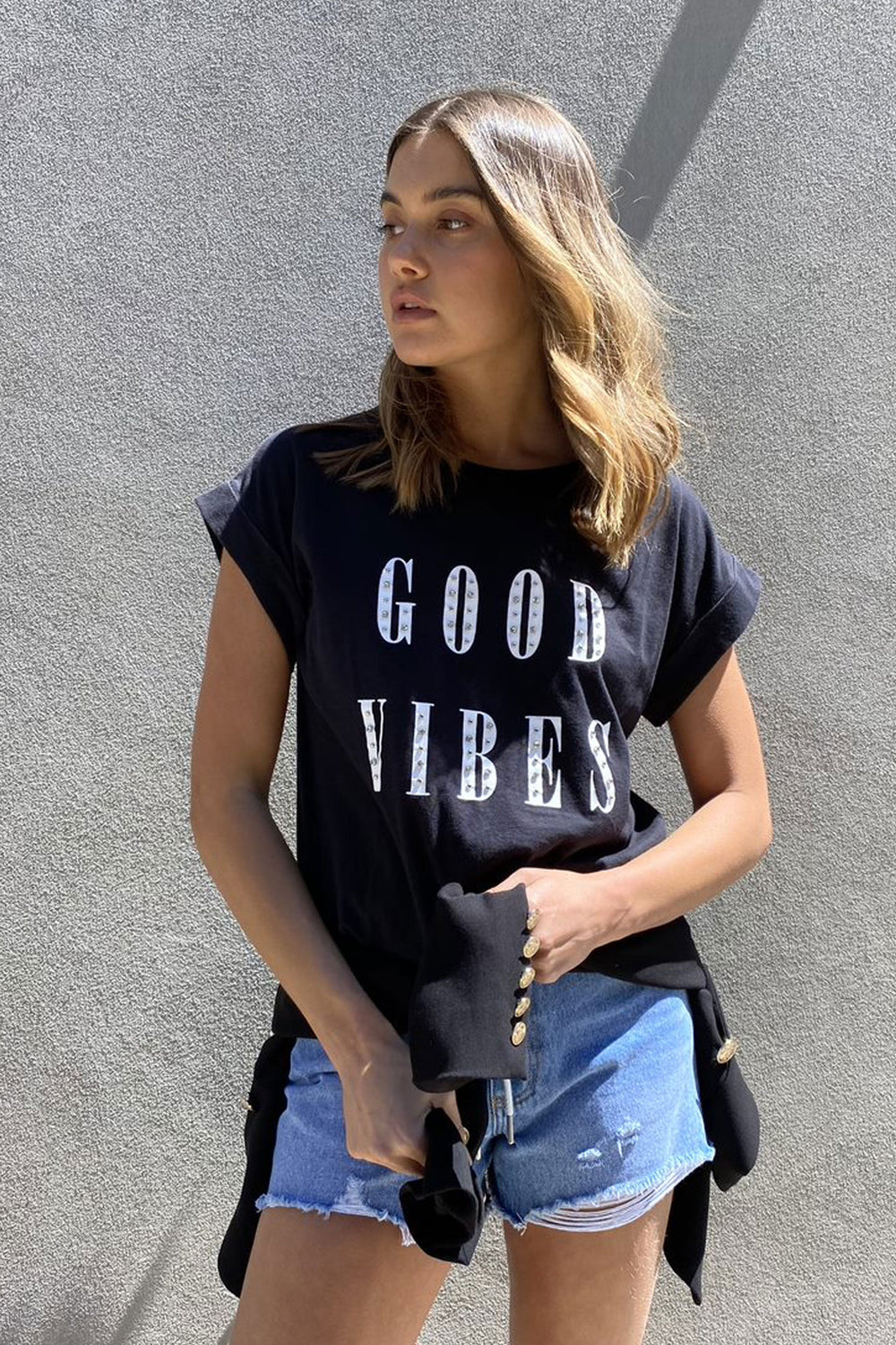 [TEST] Good Vibes Studded Tee