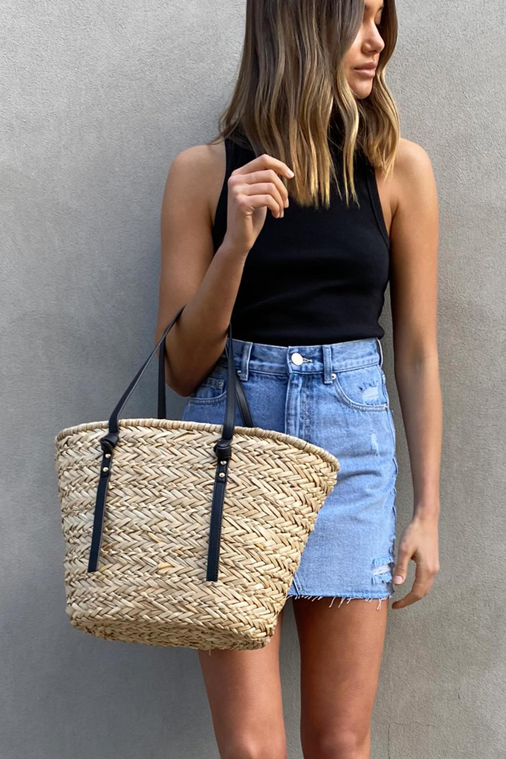 [TEST] Fleur Straw Tote Bag