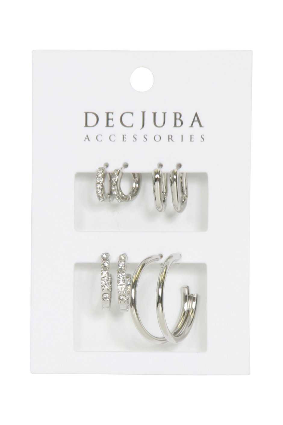 [TEST] Plain and Stone Set Hoop 4Pack