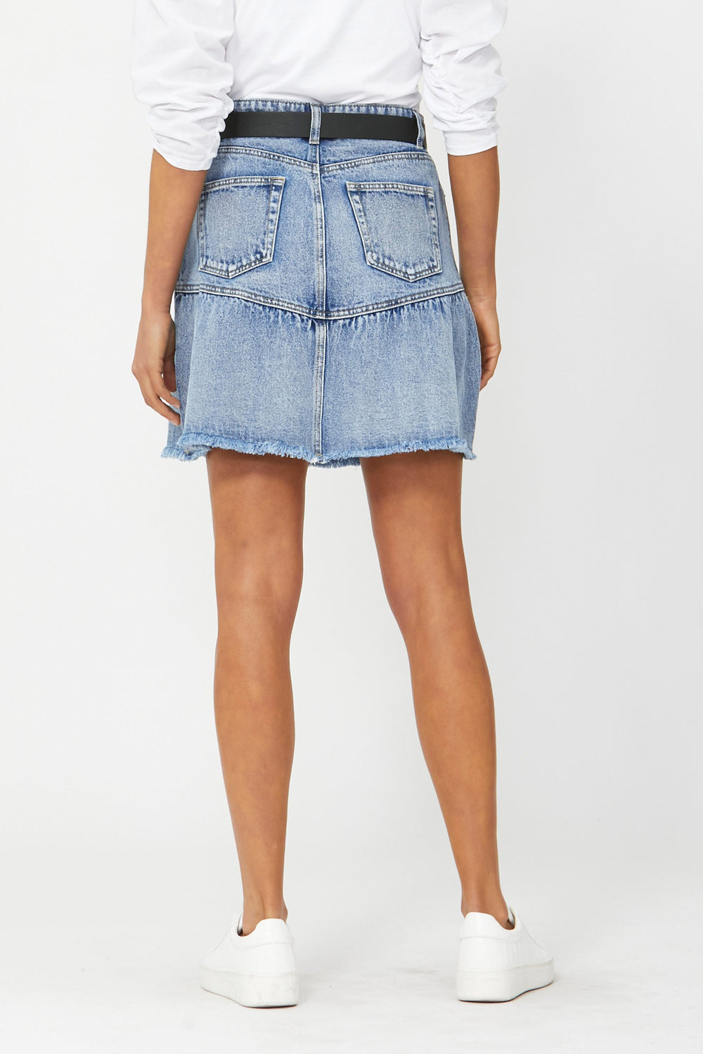 [TEST] Winnie Ruffle Denim Skirt