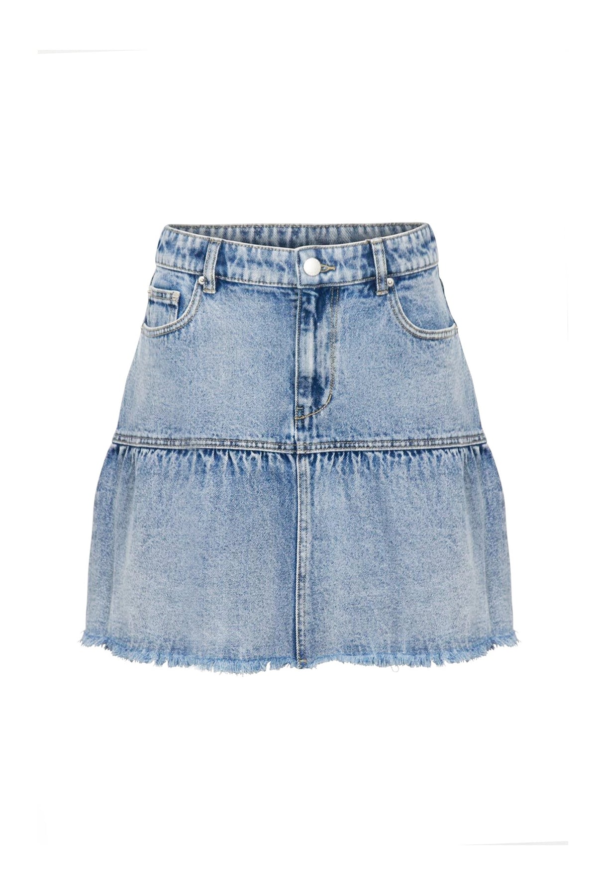 [TEST] Winnie Ruffle Denim Skirt