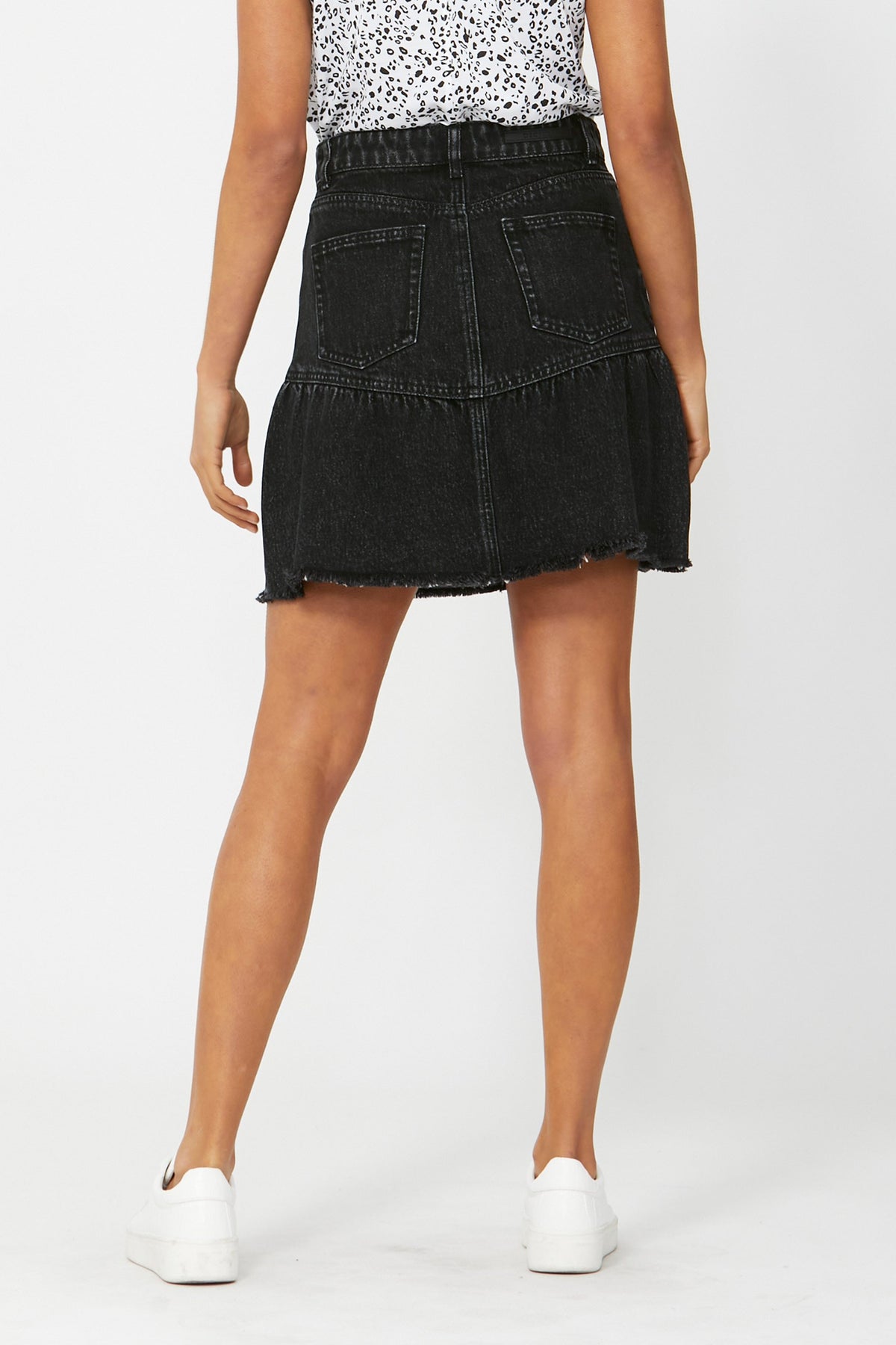 [TEST] Winnie Ruffle Denim Skirt