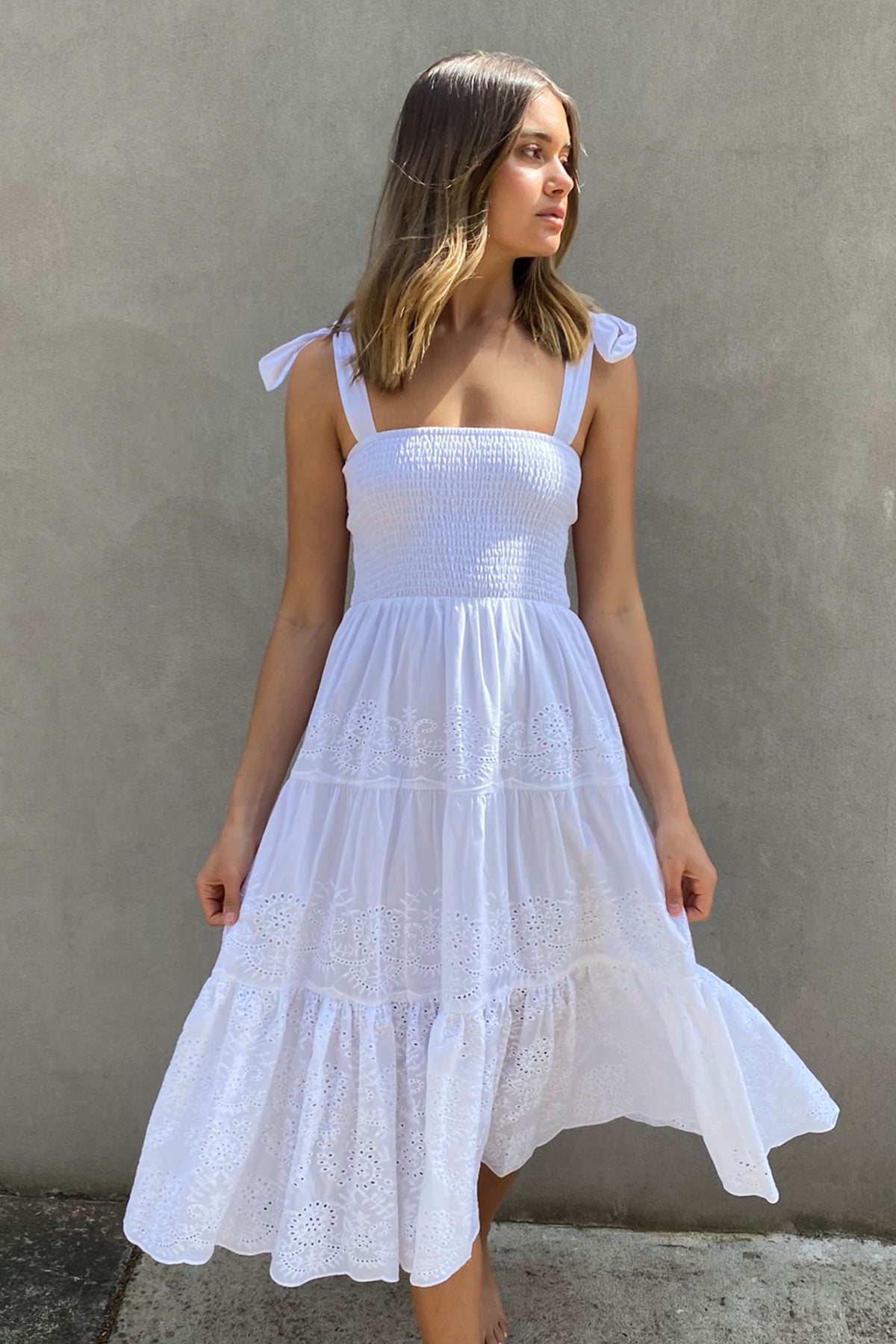 [TEST] Erina Broderie Midi Dress