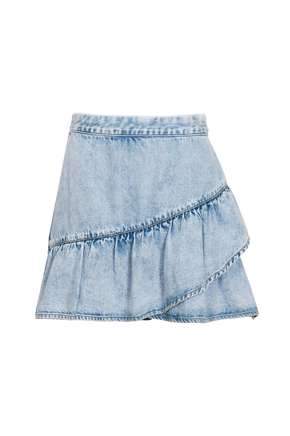[TEST] Rosa Denim Ruffle Hem Skirt