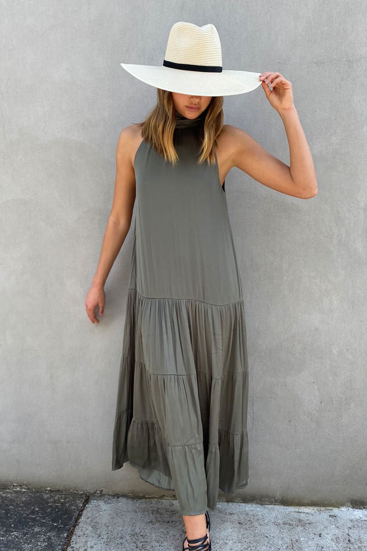 [TEST] Rowena High Neck Maxi Dress