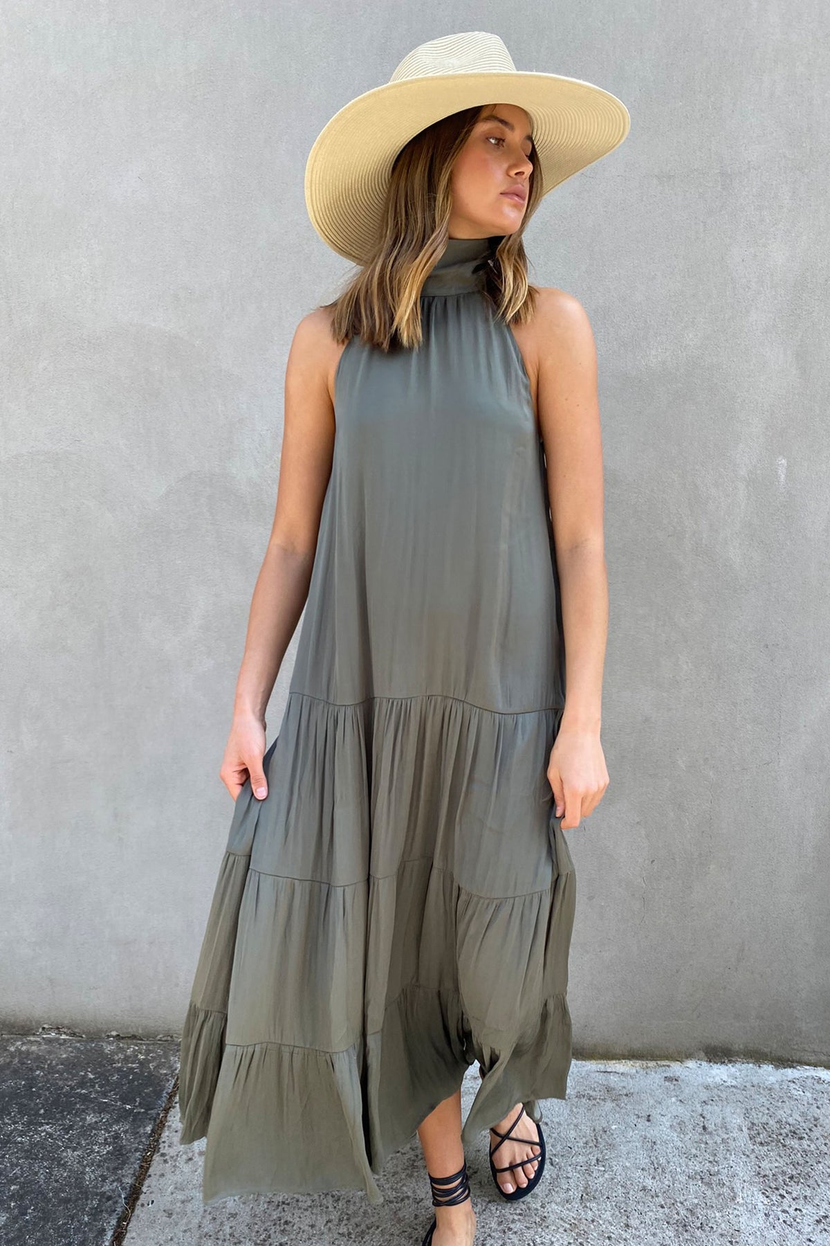 [TEST] Rowena High Neck Maxi Dress