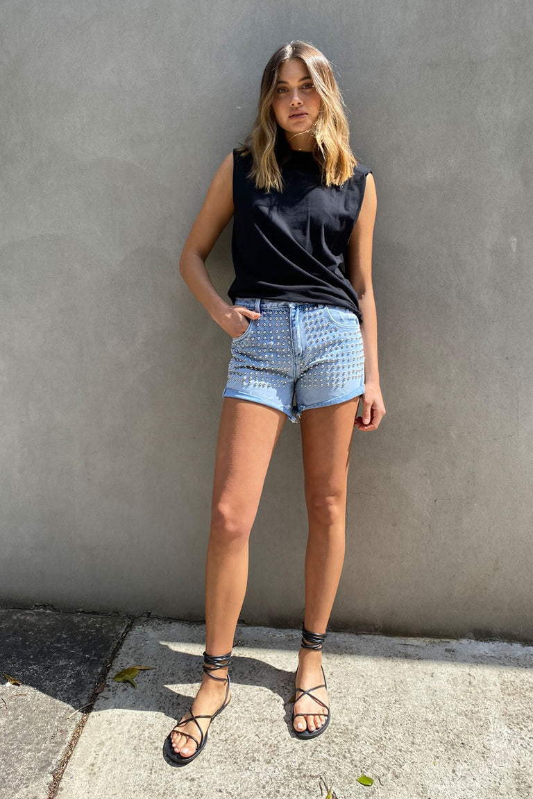 [TEST] Sienna Studded Denim Short