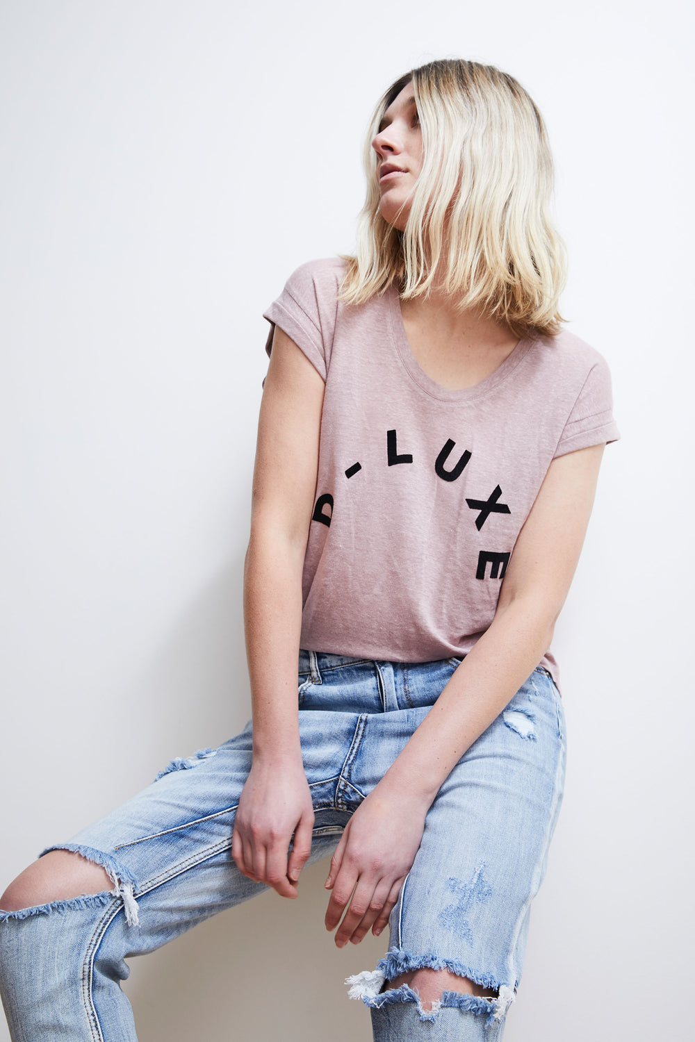 [TEST] D-Luxe Linen Scoop Neck Tee