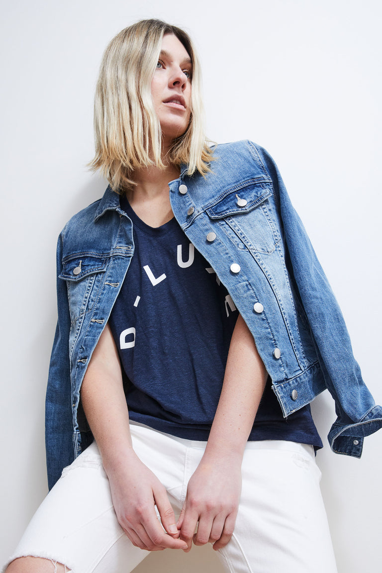 [TEST] D-Luxe Linen Scoop Neck Tee
