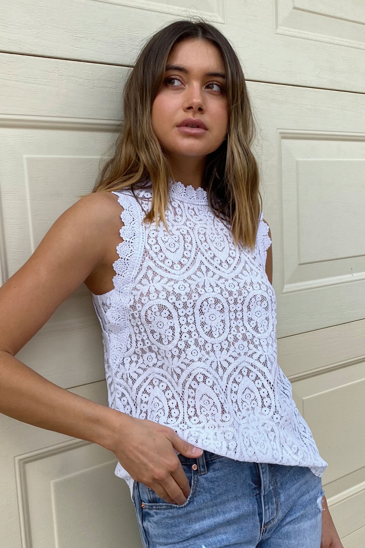 [TEST] Isla Sleeveless Lace Top