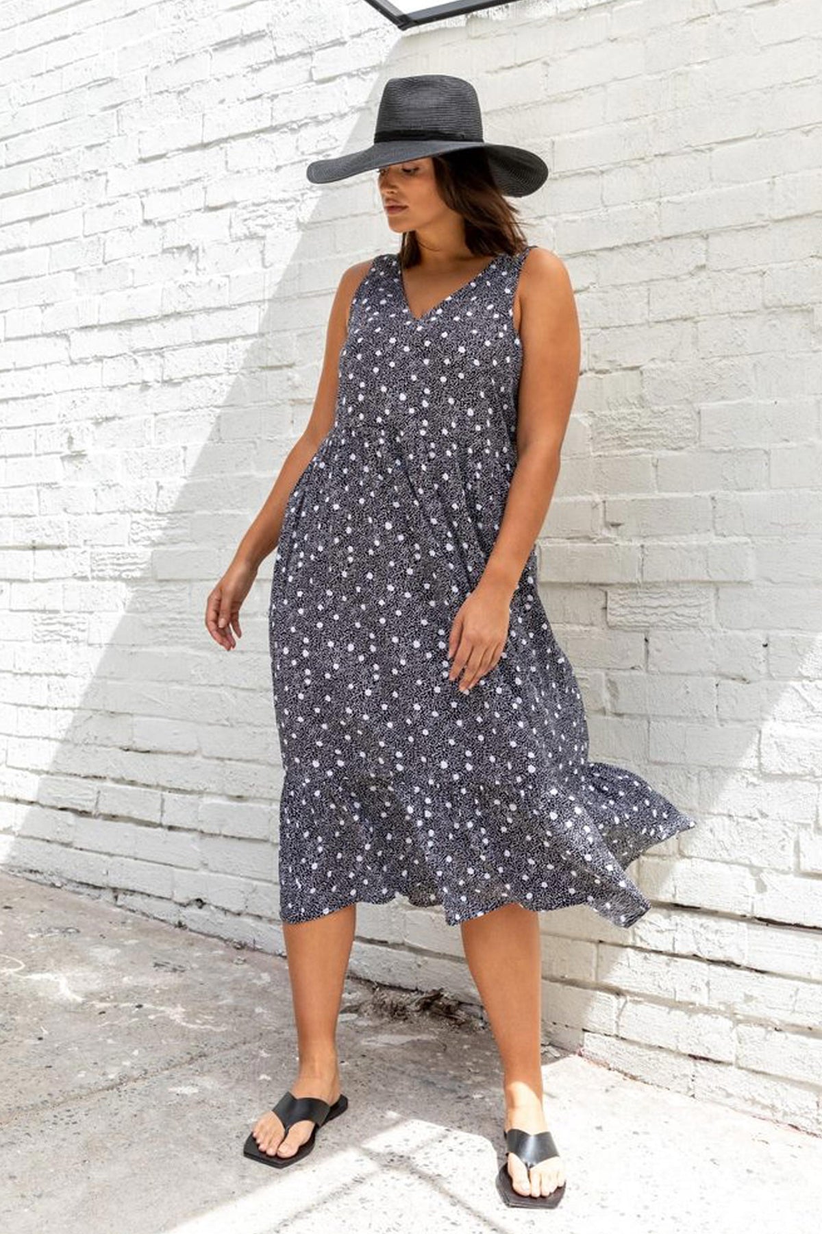 [TEST] Ari V Neck Tiered Midi Dress