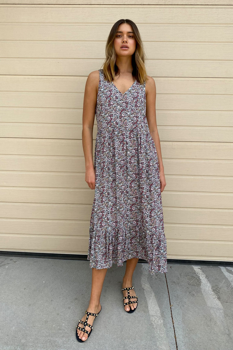 [TEST] Ari V Neck Tiered Midi Dress