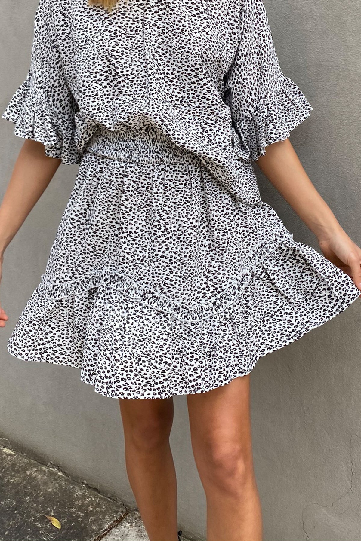 [TEST] Penny Shirred Waist Mini Skirt