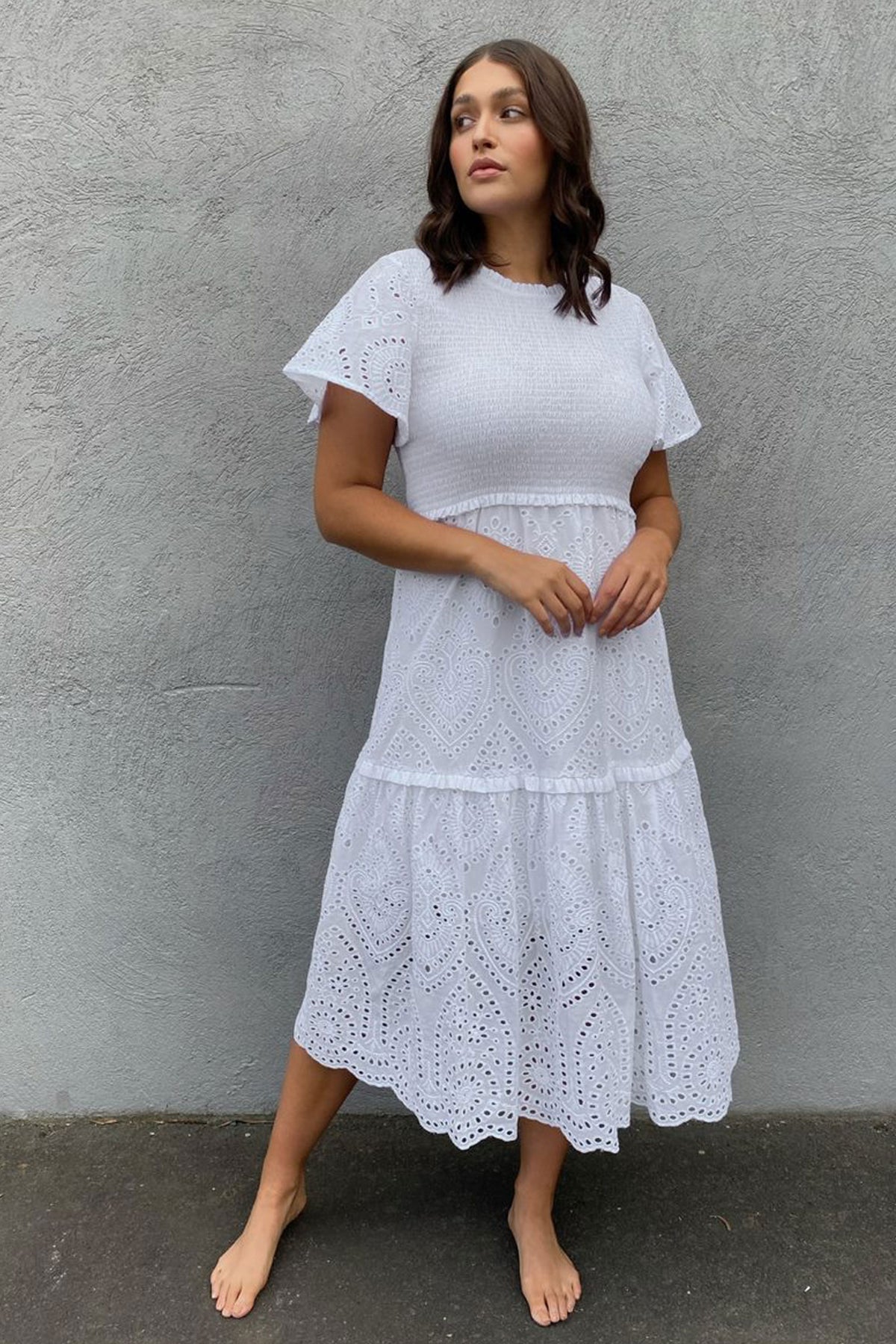 [TEST] Bonnie Broderie Midi Dress