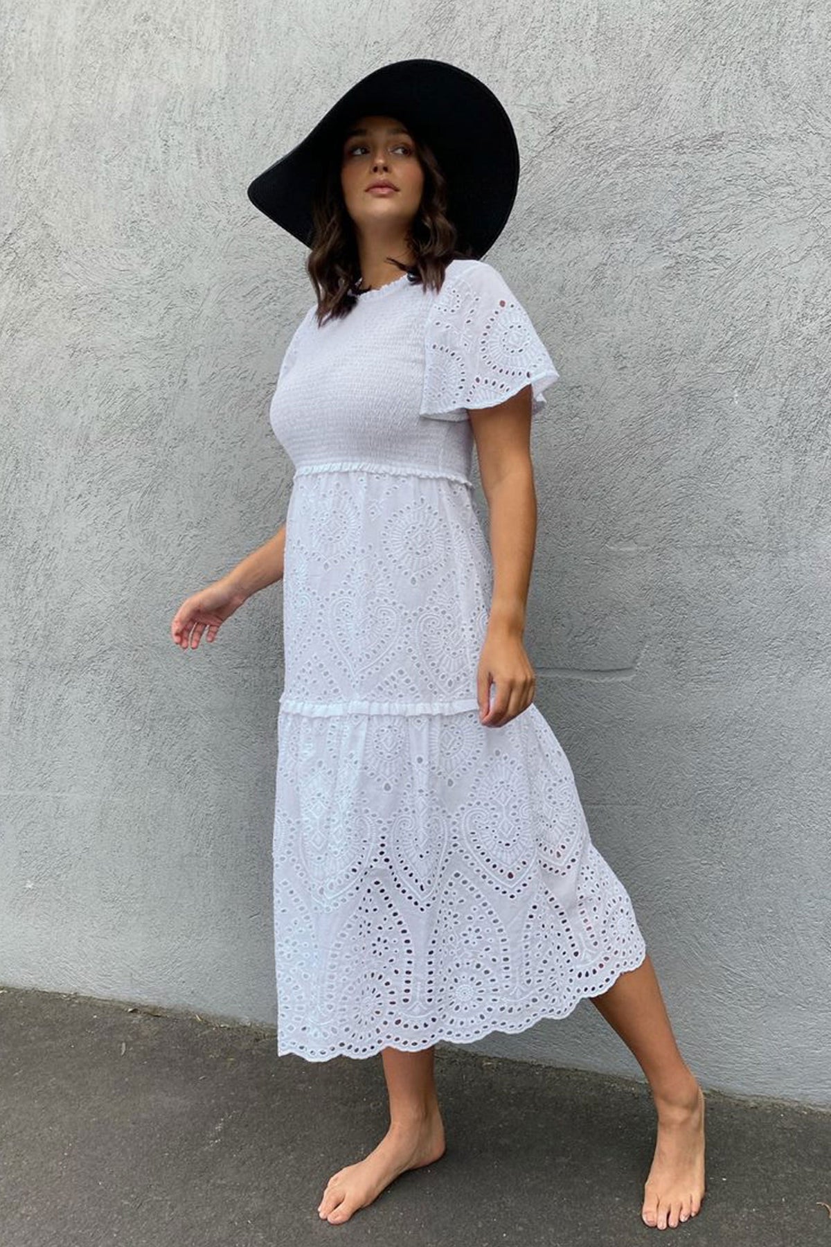 [TEST] Bonnie Broderie Midi Dress