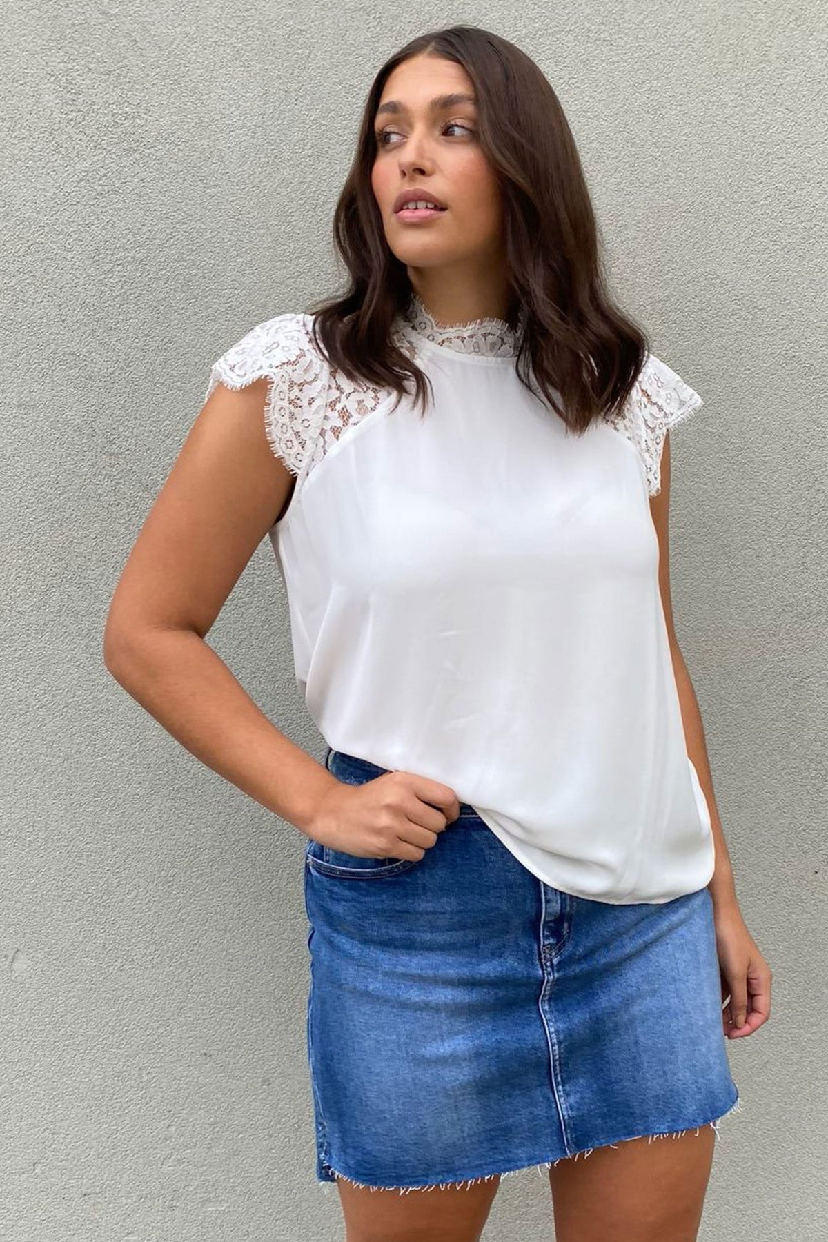 [TEST] Willow Lace Frill Sleeve Top