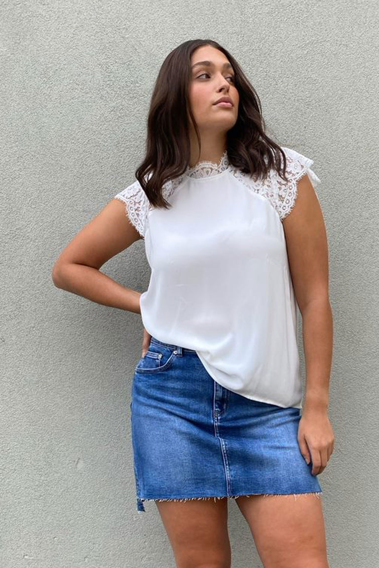 [TEST] Willow Lace Frill Sleeve Top