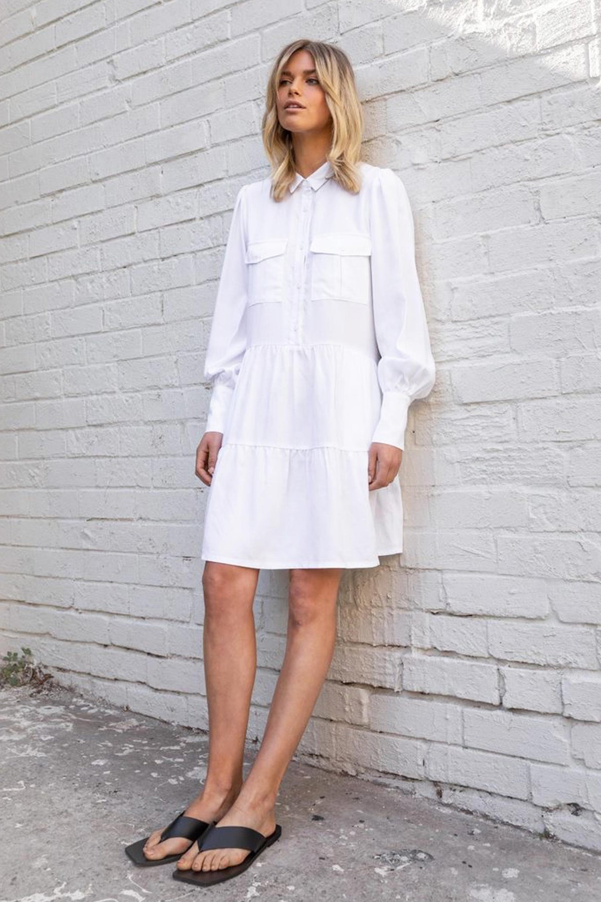 [TEST] Kym Tiered Shirt Dress